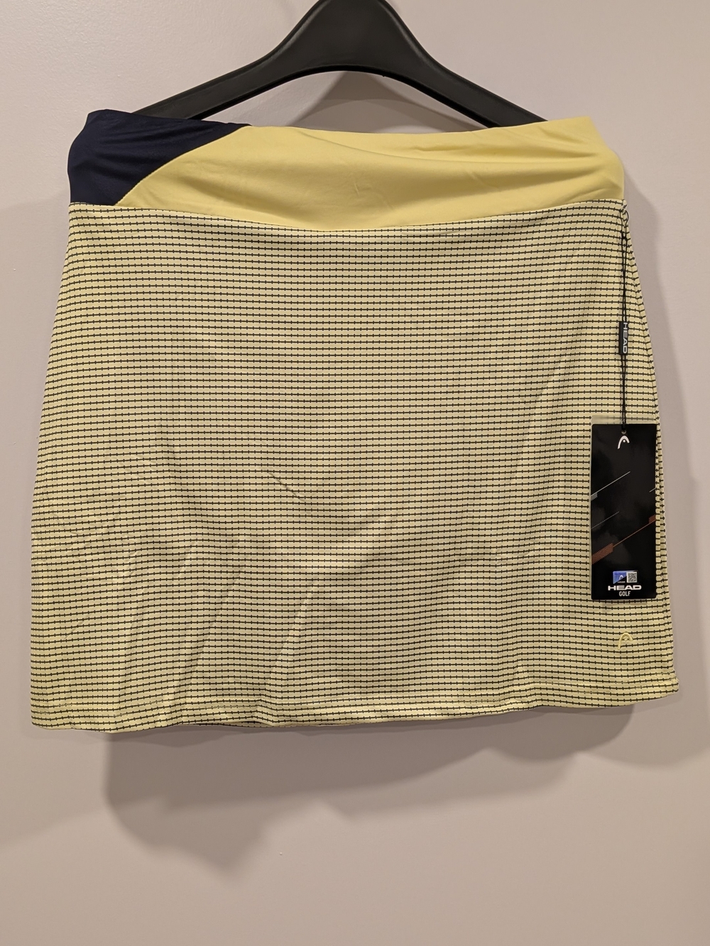 HEAD Yellow Golf Skort Preppy Sporty Tennis Pickleball Skirt